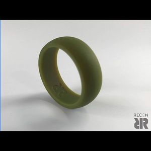 Mens 8 Green Silicone Recon Ring